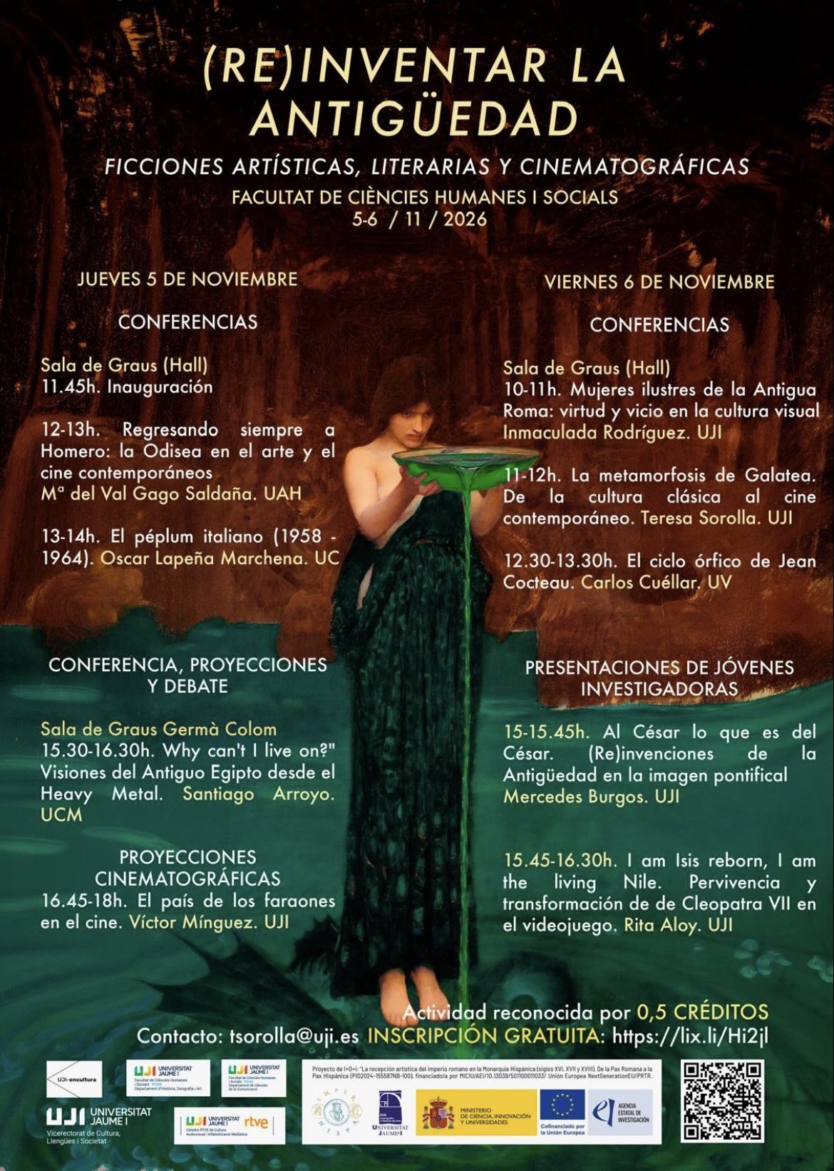(RE) Inventar la Antigüedad. Ficciones artísticas, literarias y cinematográficas